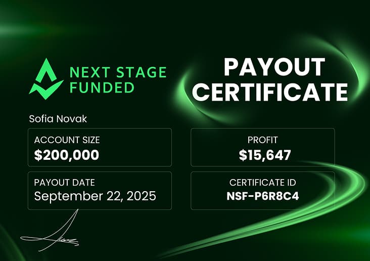 Payout certificate for Maya Luis