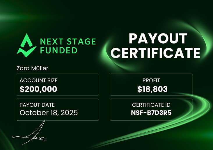 Payout certificate for Jean Greene